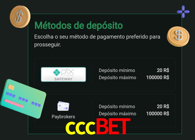 O cassino cccbet oferece uma grande variedade de métodos de pagamento